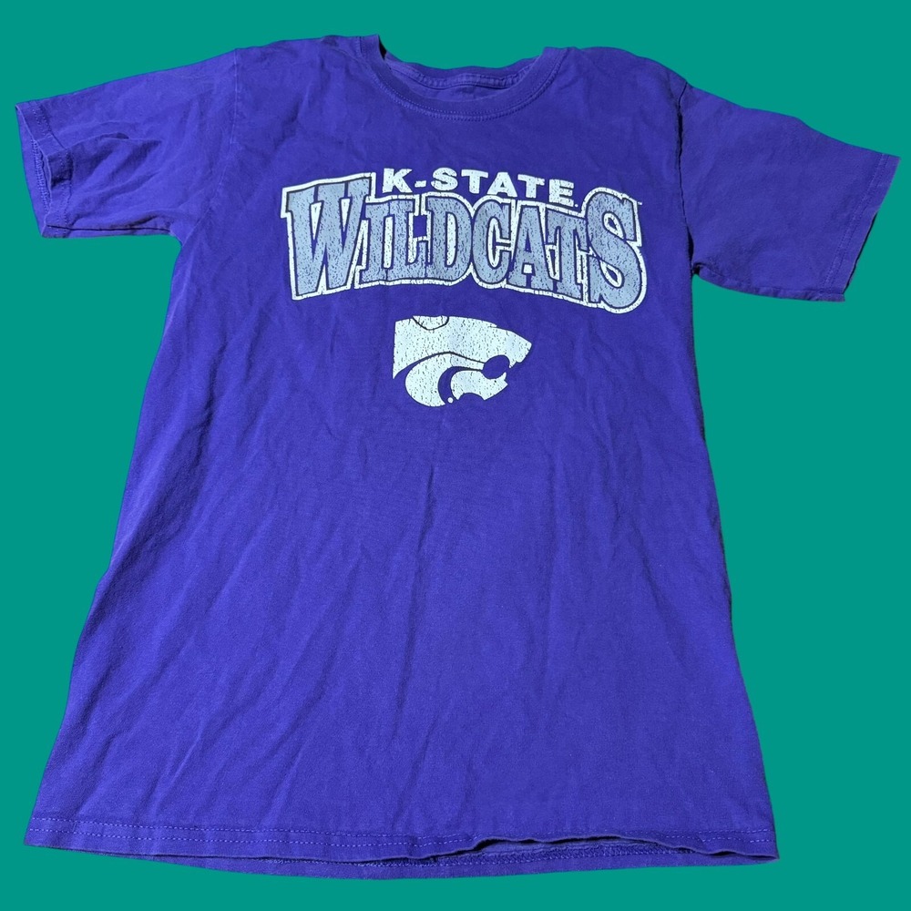 Kansas State Wildcats K-State Hanes T Shirt Purple Short Sleeve Womens Small